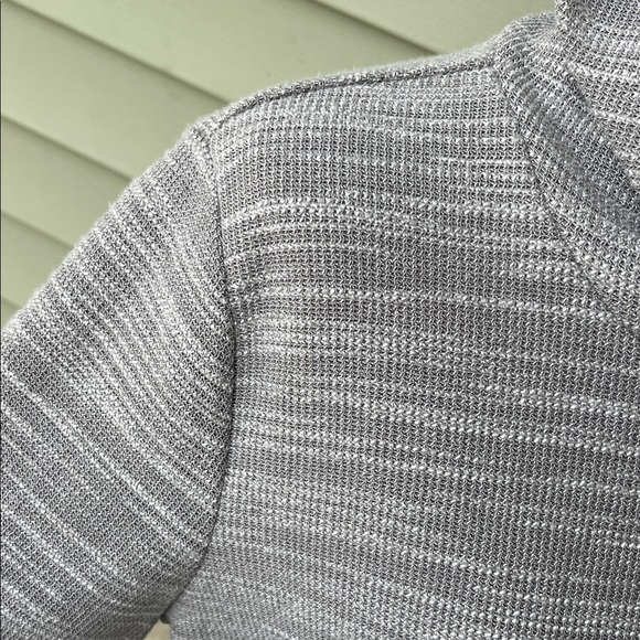 Like new THML Gray and Black Striped Cowl neck long Sweater - Picture 5 of 12